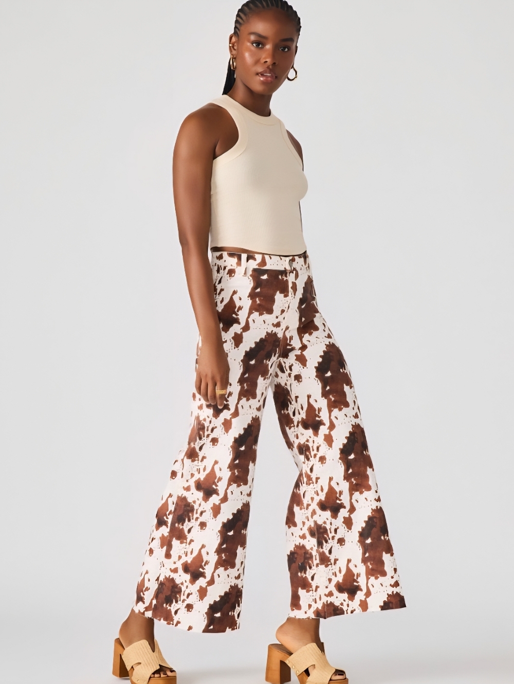 Steve Madden Harli Jean Cow Print